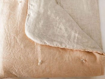 plaid de lino relleno de lana merino