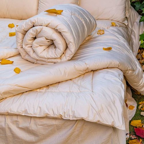 edredon de lana merino acolchado con algodón orgánico